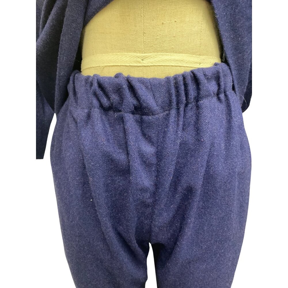 Vintage Handmade Purple Knit Two-Piece Set With Floral Brooch Detail - Picture 8 of 15